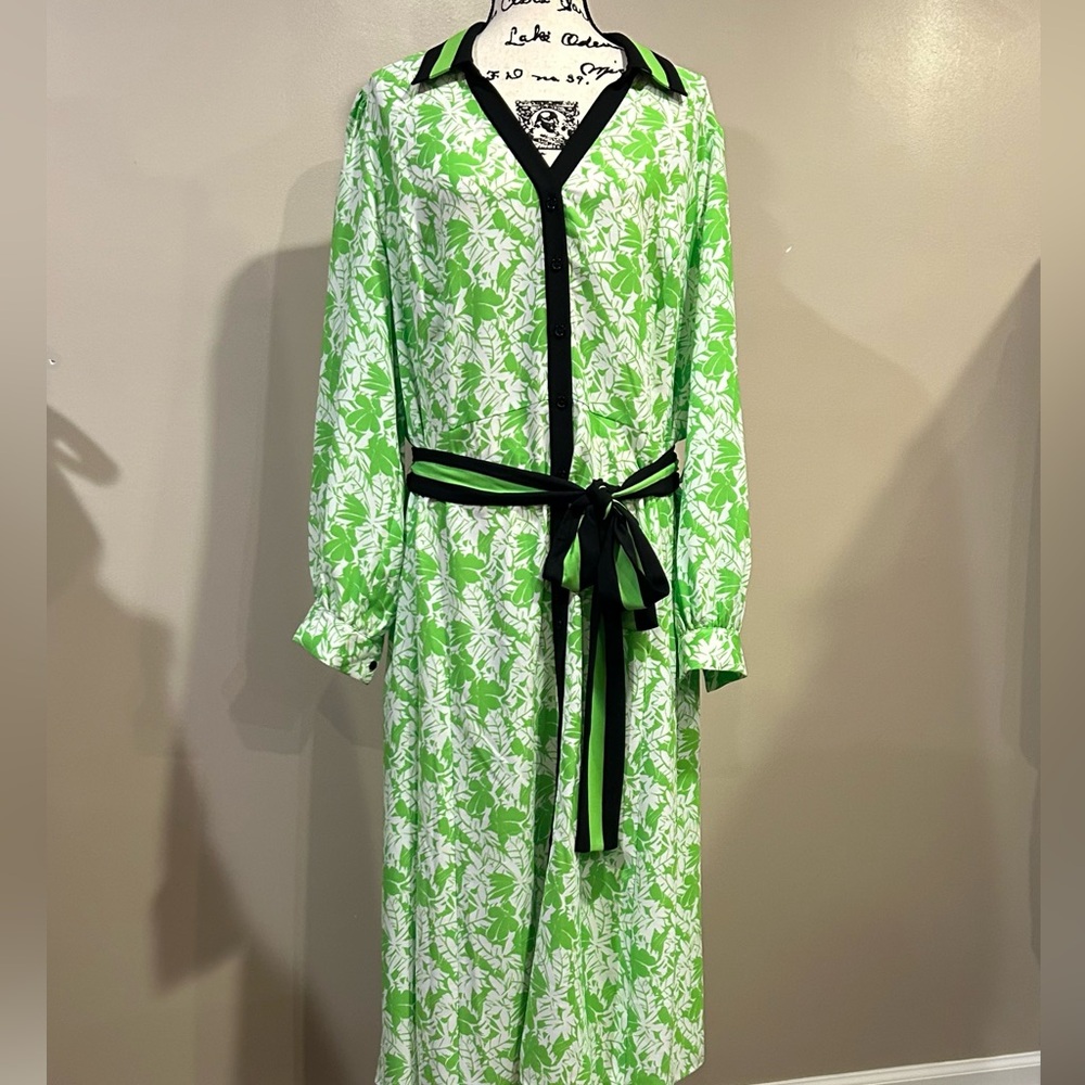 MICHAEL Michael Kors Plus Size Mini Maj Palm Printed Midi Dress
